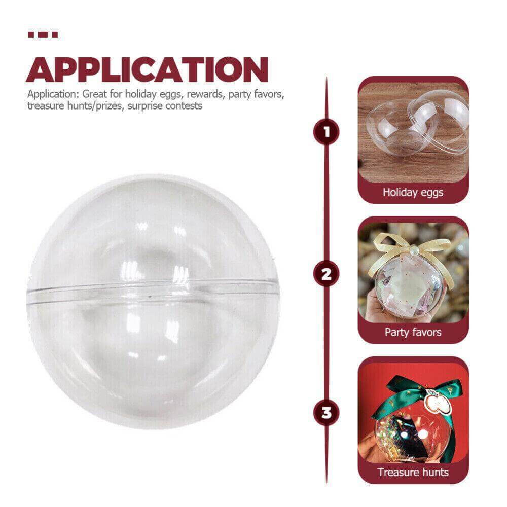 10X Balls clear plastic ball Clear Containers ORNAMENTS DECORATION ball 10CM - Australian Empire Shop