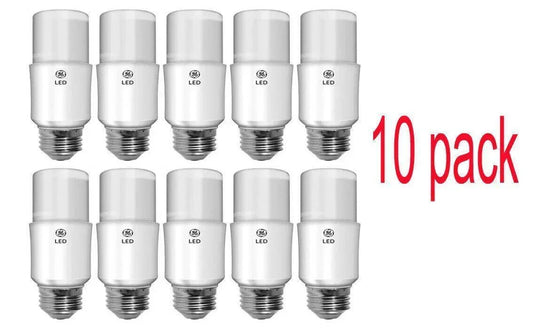 10 pack cool white LED light bulbs, tubular shape, screw base, 6W 240V 470lm