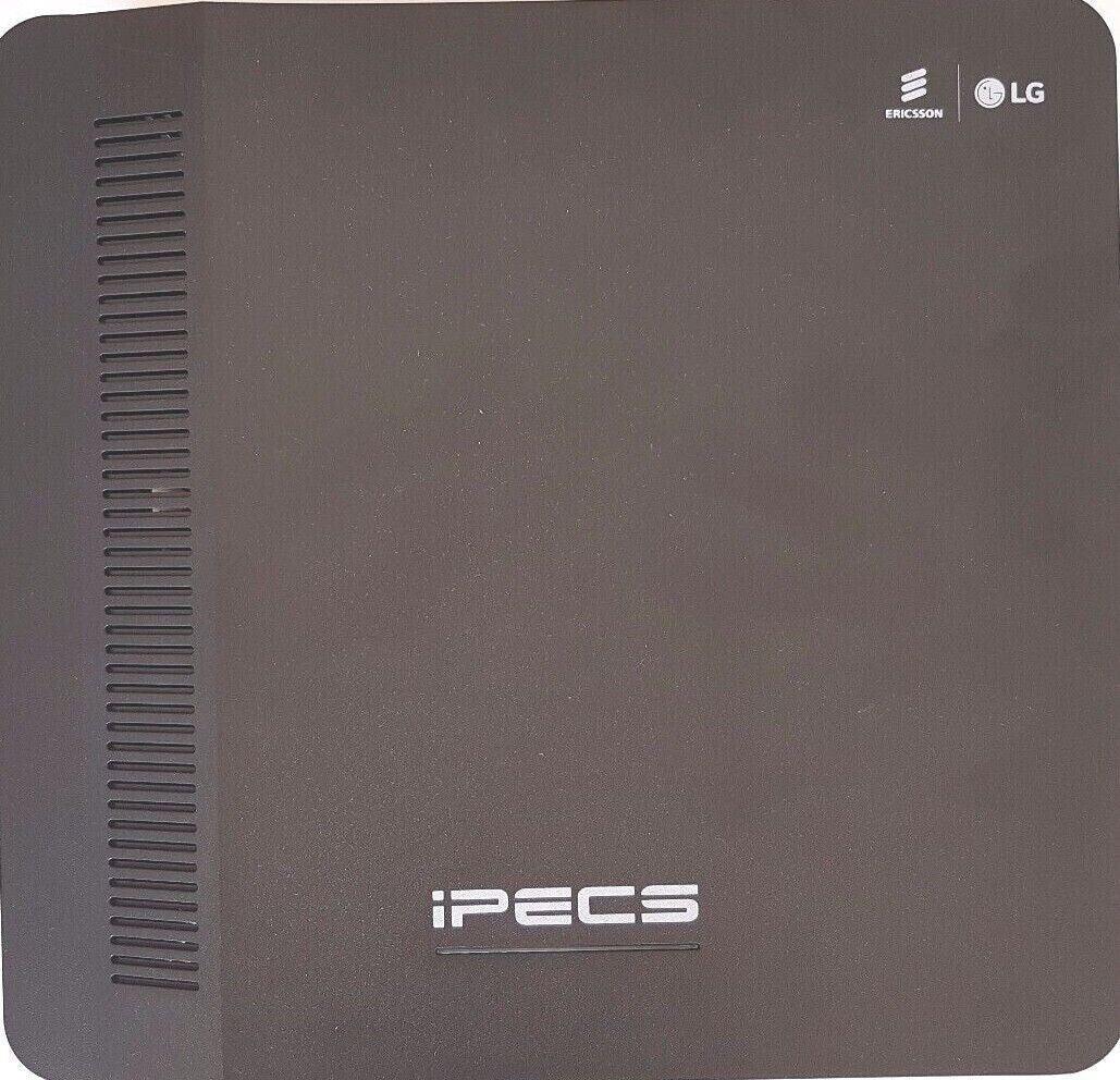 iPECS office phone system device with Ericsson and LG logos, sleek black design for business communications