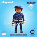Playmobil police officer figure with handcuffs, Special Operations Division