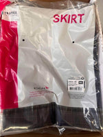 Trutex school skirt in royal check pattern, packaged for Wyndham College, ethical schoolwear