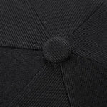 Black textured fabric with button detail, suitable for workwear or durable apparel