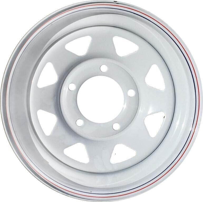 2x 14x6" WHITE SUNRAYSIA Steel Wheel 5/114.3 FORD Stud Pattern Trailer 850KG