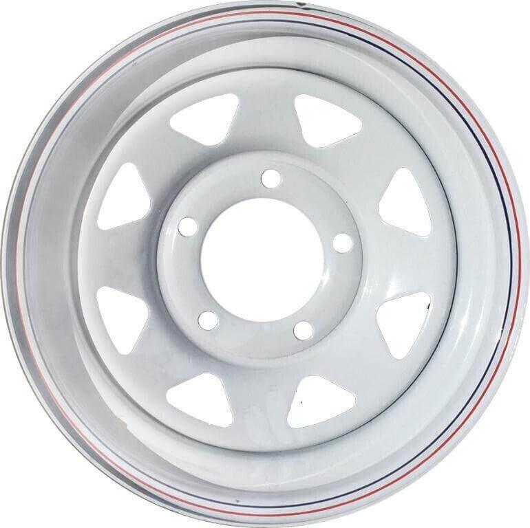 2x 14x6" WHITE SUNRAYSIA Steel Wheel 5/114.3 FORD Stud Pattern Trailer 850KG