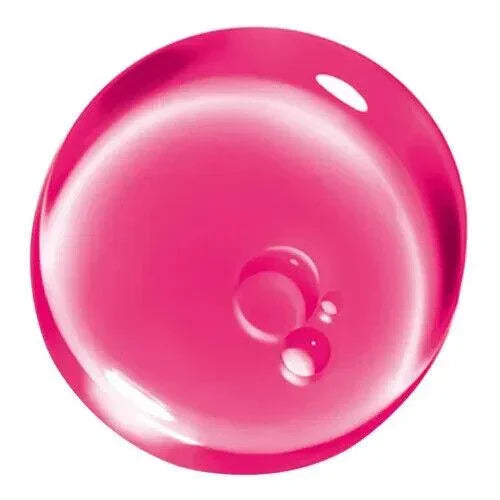 Pink glossy bubble with smaller bubbles inside, isolated on white background