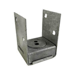 Metal bracket with mounting holes for industrial equipment