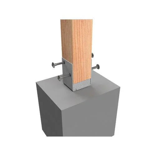 VUEPRO 90mm Galvanised Tradies Bolt Down Post Support Improved Cap Design