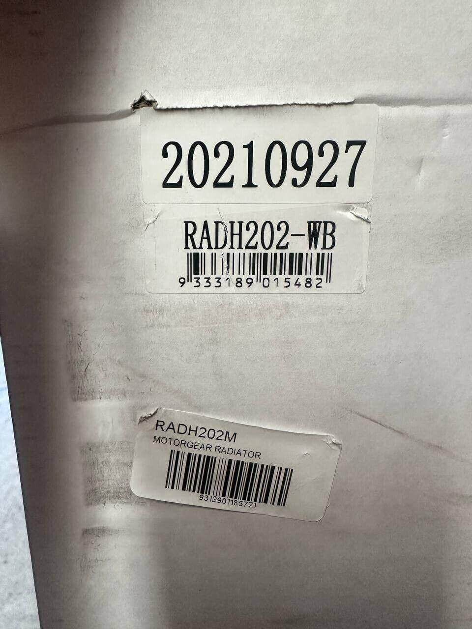 Motorgear Radiator RADH202 ,RADH202-WB