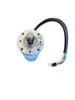 Industrial stepper motor with braided cable and multi-wire connector for machinery applications