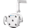 Belmont dental exam light with adjustable arm and multiple bulbs for clinical use