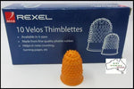 10 x Rexel Velos Rubber Size 00 Thimblettes Orange - In Stock