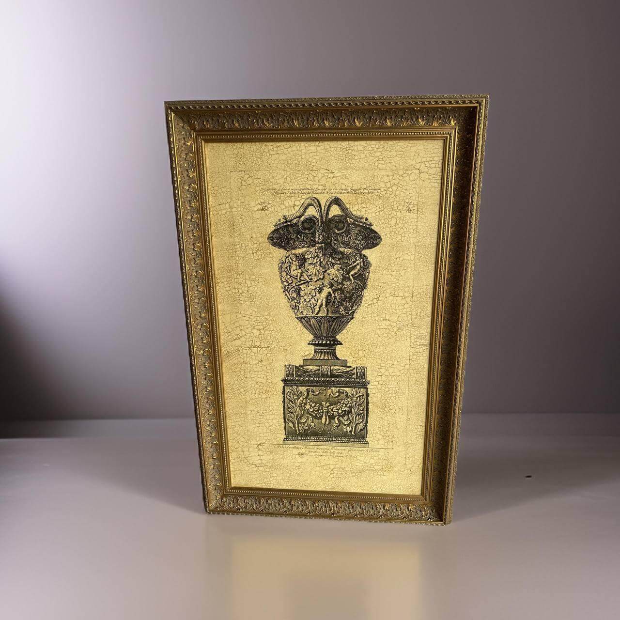 Aged Artwork Hand Made Art Framed size 64x98cm Around 1986 Licensed Reproduction