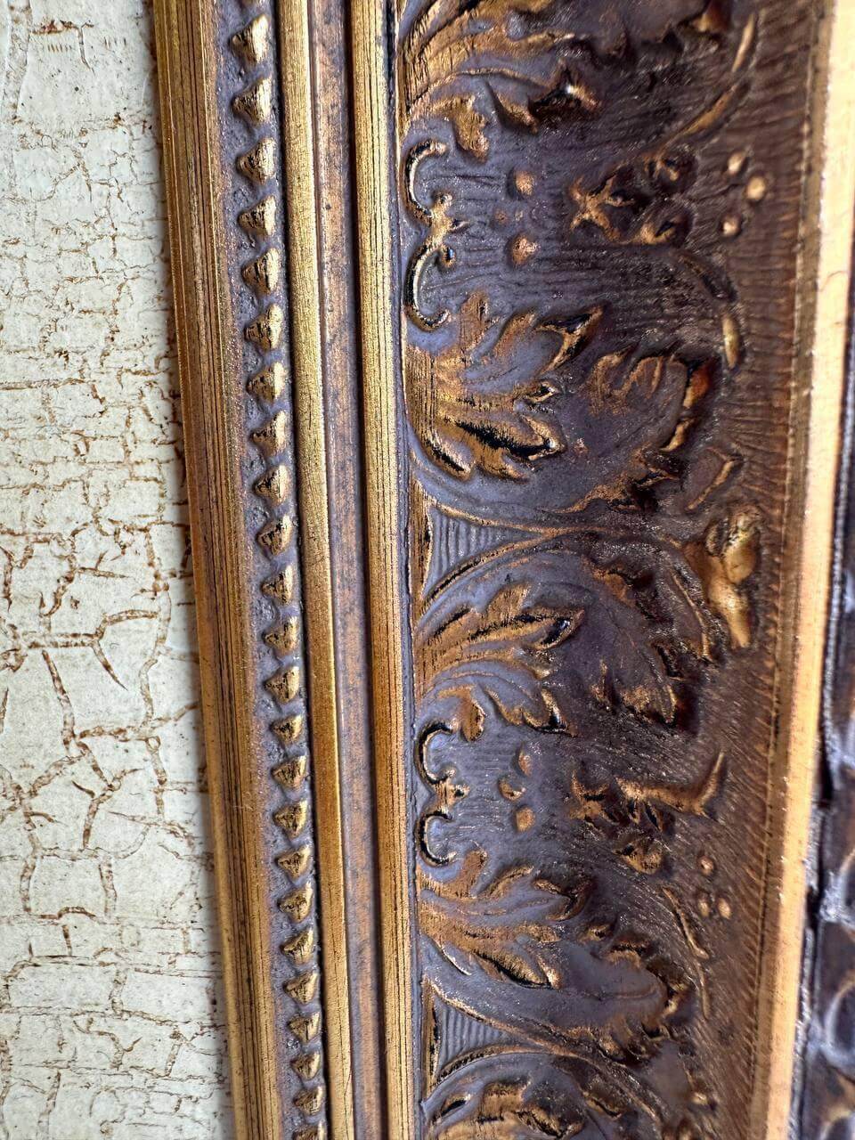 Aged Artwork Hand Made Art Framed size 64x98cm Around 1986 Licensed Reproduction