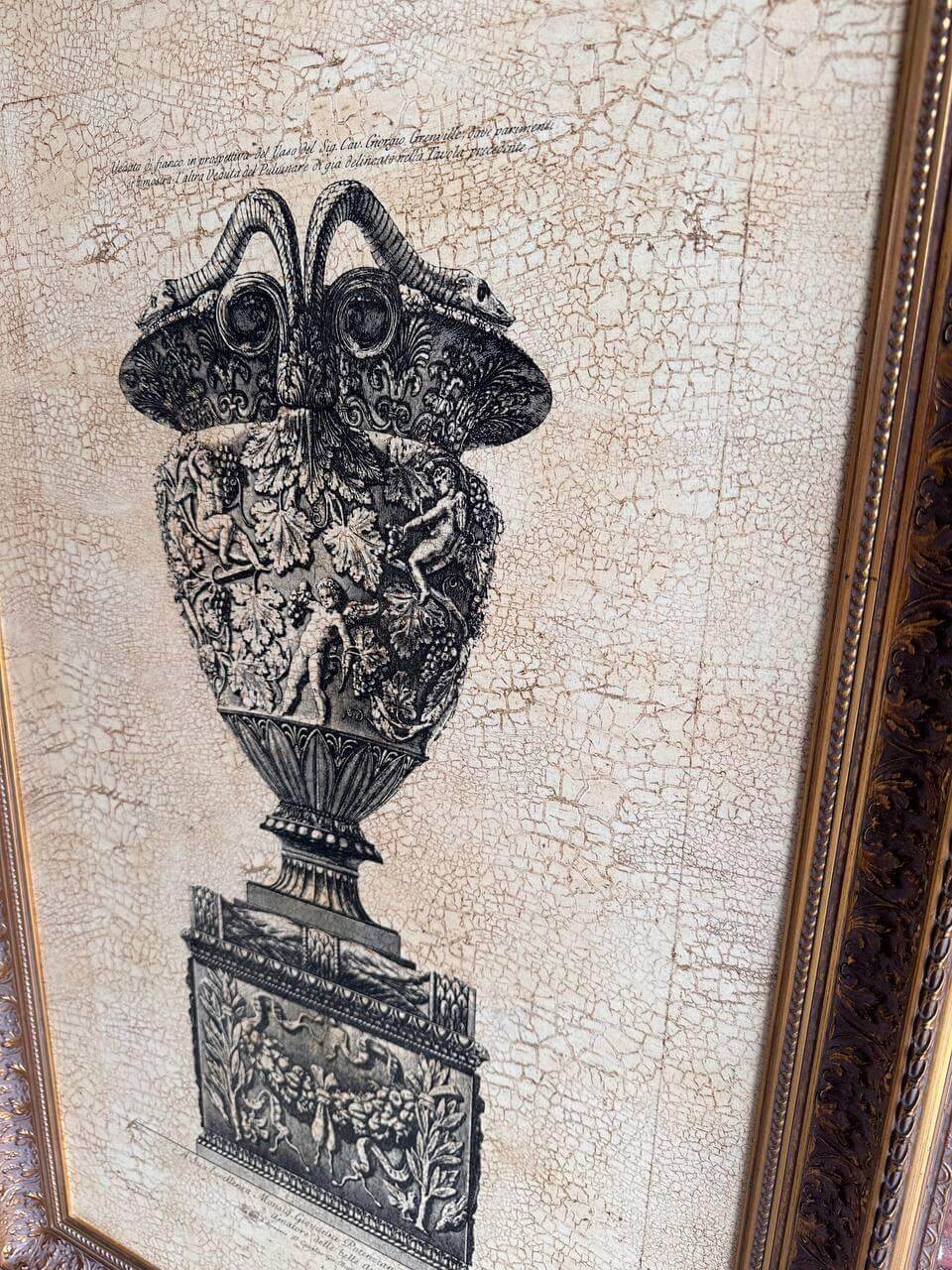 Aged Artwork Hand Made Art Framed size 64x98cm Around 1986 Licensed Reproduction