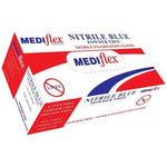 Mediflex blue nitrile powder-free examination gloves, latex-free, non-sterile, single-use