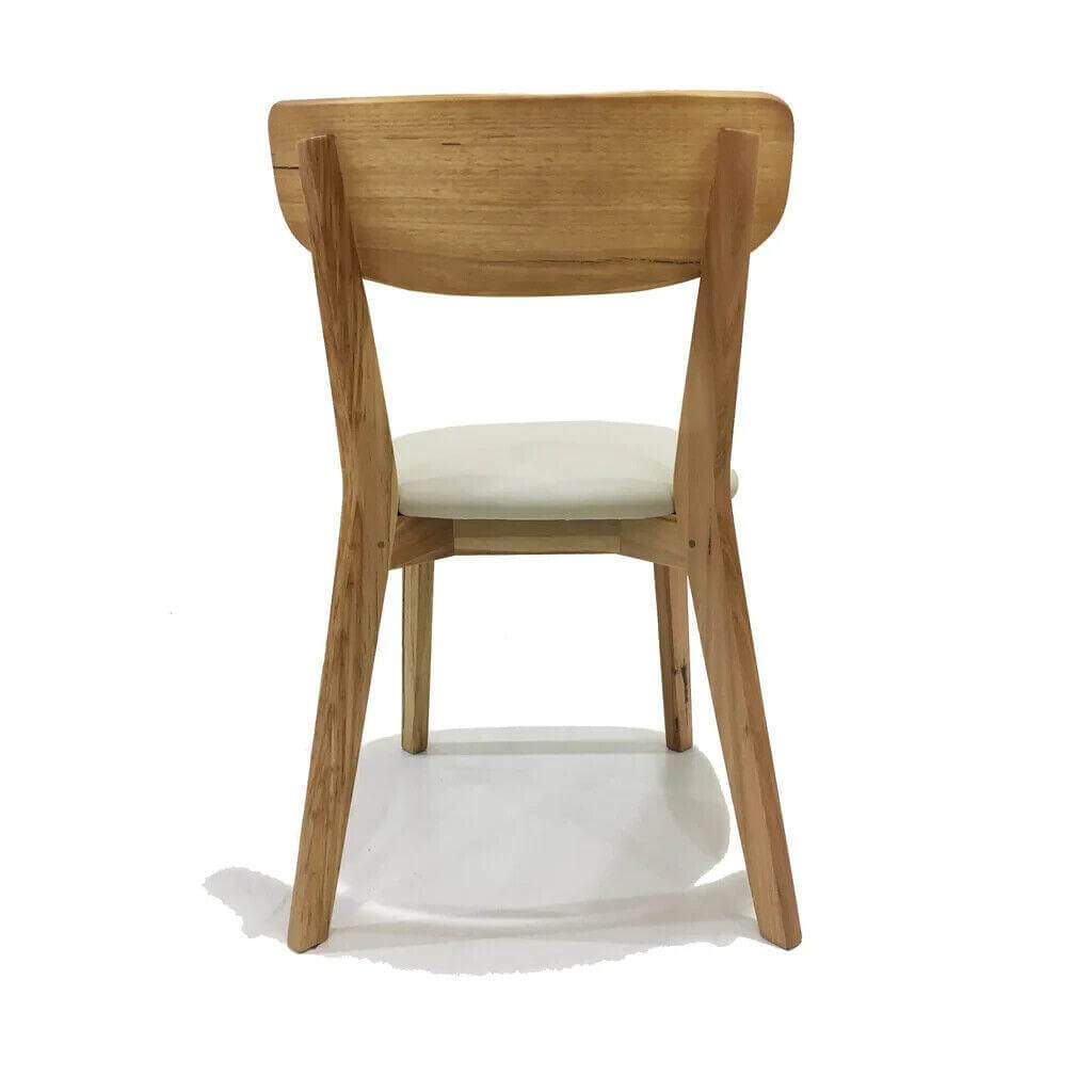 Oslo Taupe PU Australian Hardwood Dining Chair- Taupe PU seat