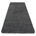 Soft gray shaggy rug for cozy home decor and comfort