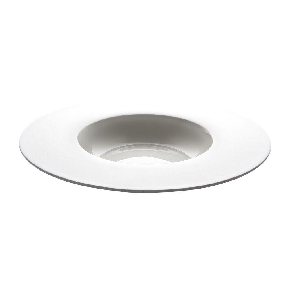 3x Symbol Gourmet and Pasta bowl Wide Rim cm 30 Real Fine Bone Pure White Italy