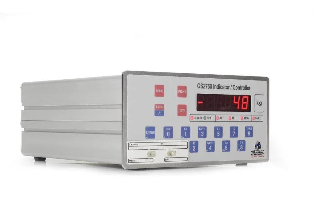 GS2750 Indicator Controller with digital display and control buttons for industrial use