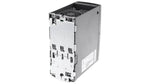 Metal server power supply unit with cooling fan and mounting slots
