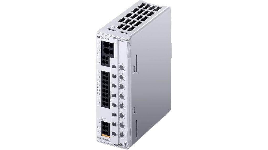 BLOCK PC-0724-800-0 ELECTRONIC CIRCUIT BREAKER, 24VDC, 10A