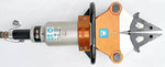 Holmatro hydraulic rescue tool with orange and silver design, featuring cutting blades and safety labels