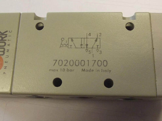 Metalwork Manual Toggle Valve 5/2 ,1/4 Bsp , No 7020001700,Bi Stable Lever Valve
