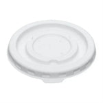 White plastic coffee cup lid with sip hole