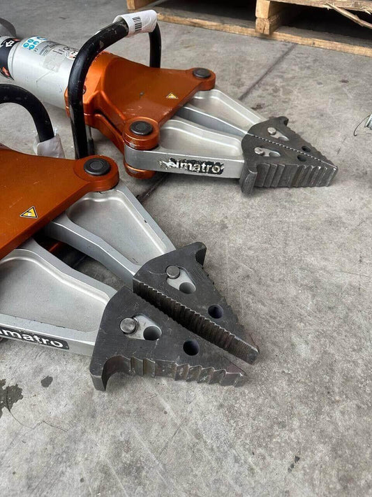 Amatro hydraulic rescue tools with orange and silver design, ideal for heavy-duty applications