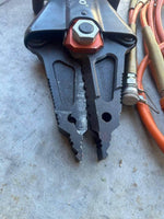 Heavy-duty multi-tool pliers with serrated jaws, ideal for tractor and truck parts repair