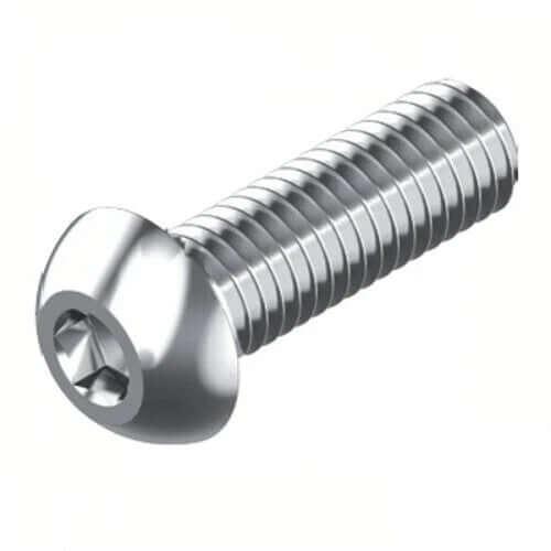 M10 x 20MM 304 Stainless Steel Button Socket Head Screw - Box of 100