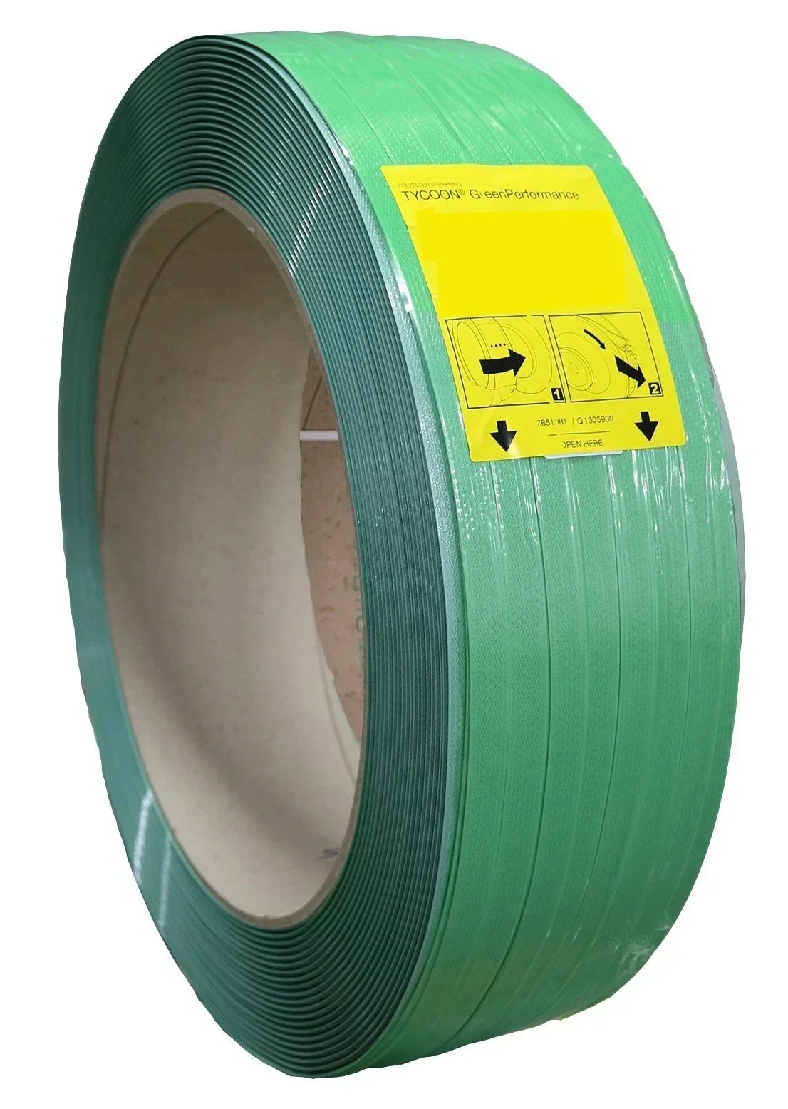 TYCOON High Tension Strap Polyster Strapping PET 12MM X 0.6MM X 2500M - GREEN