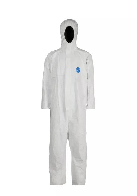 25x Dupont Tyvek 500 Xpert Hooded Protective Disposable Coverall White All Sizes