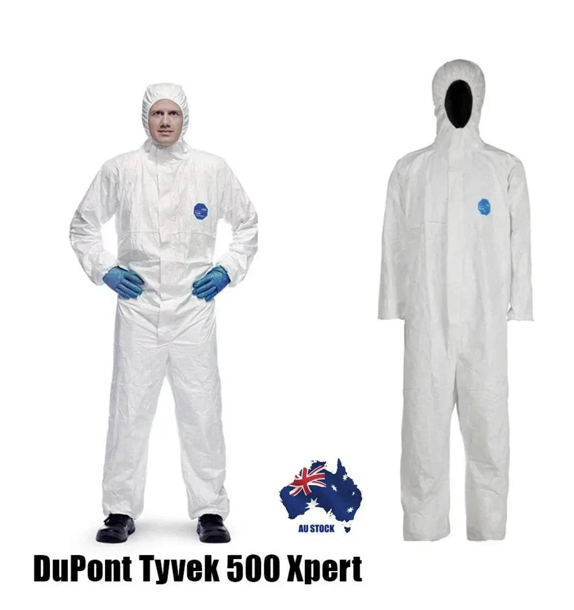 25x Dupont Tyvek 500 Xpert Hooded Protective Disposable Coverall White All Sizes