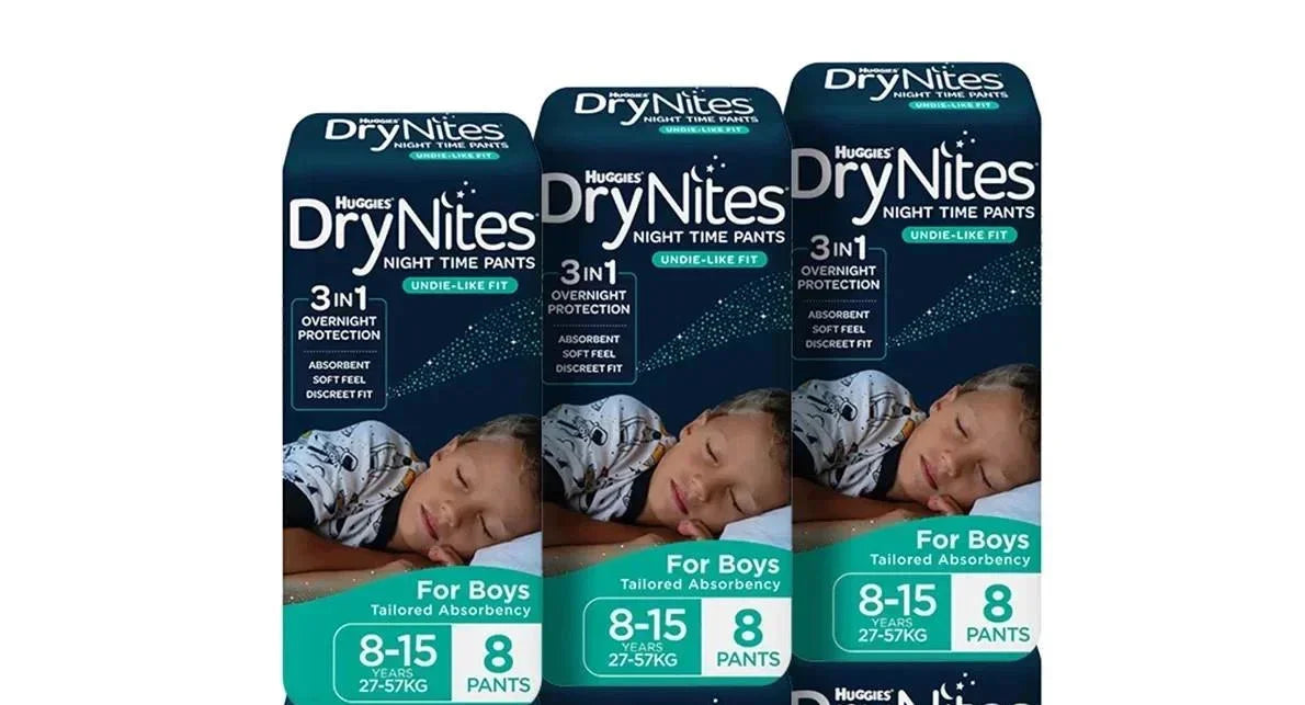24x Drynites Night Time Pants Boys 8-15 Years (27-57Kg) 24 Count