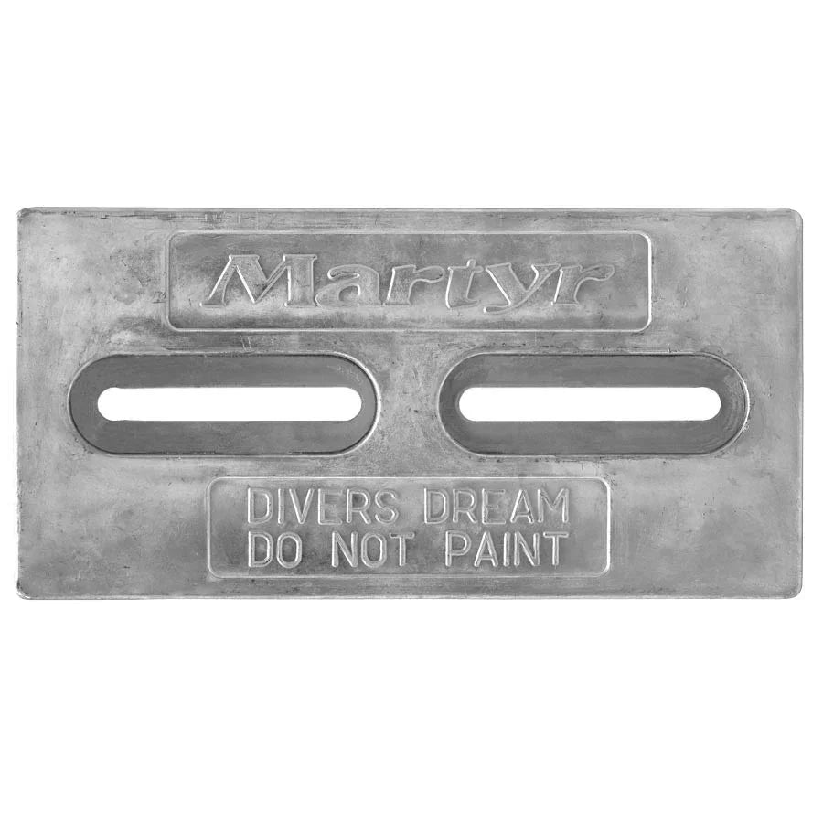 Martyr brand metal plate with 'Divers Dream Do Not Paint' engraving, industrial hardware part