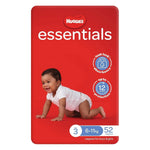 Huggies Essentials Size 3 Nappies for Boys & Girls, Leak Lock Absorbency, Up to 12 Hours Protection