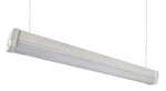 Modern white LED linear pendant light for commercial or industrial use