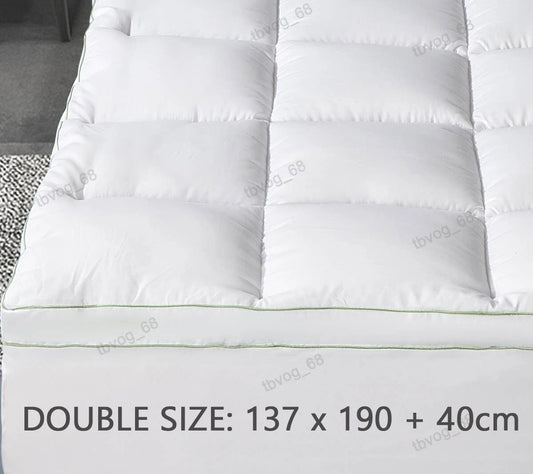 1000GSM Bamboo Mattress Topper Pillowtop Thick Fully Fitted Double