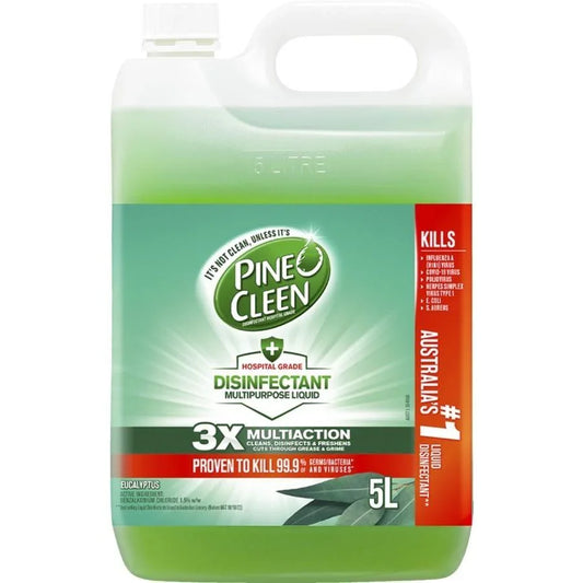 2x Pine O Cleen Antibacterial Disinfectant, Eucalyptus 5 Liters