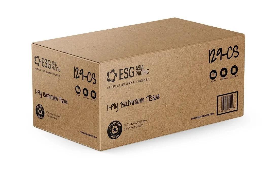 ESG 129-CS Controlled-Use Toilet Tissue Recycled 1Ply 36Rolls x 1755sheets