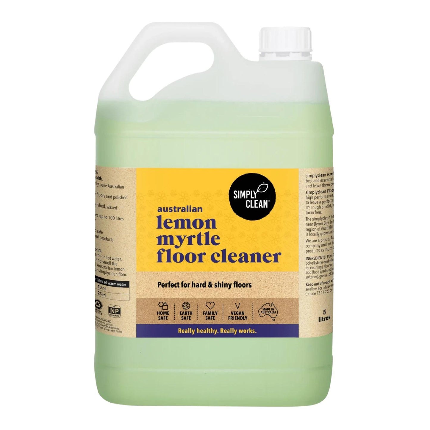 Lemon Myrtle Floor Cleaner Concentrate - 15 Litres Bulk Simply Clean