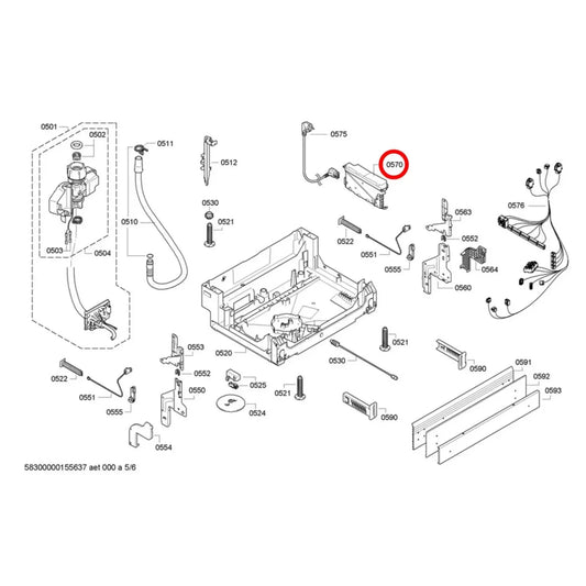 Bosch 00656386 Dishwasher Power PCB Module