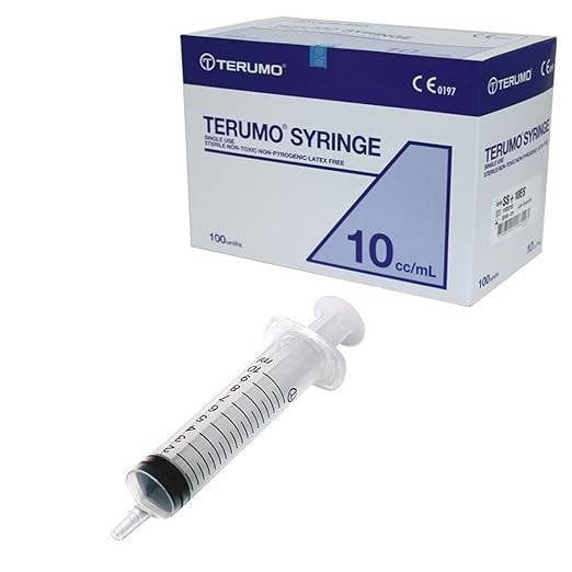 100 x 10ml Luer Slip Tip SYRINGES No Needle Terumo Sterile AMADA FIRST AID