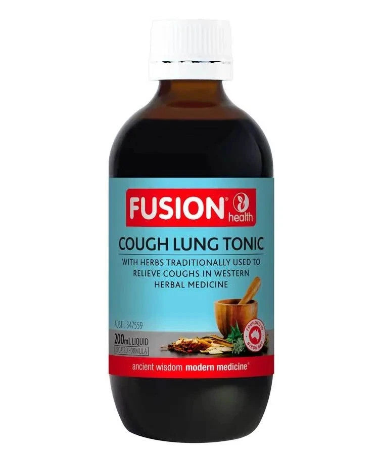 Fusion Health Cough & Lung Tonic 200ml Proven Formula Fast Relief + Free Same Da