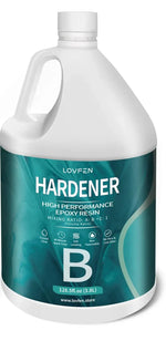 LOVFEN Hardener B for high performance epoxy resin, 128.5 fl oz, crystal clear, self-leveling, non-flammable
