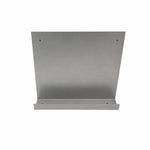 Stainless steel wall shelf with mounting holes, industrial storage solution for workshop or garage