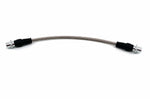 Braided coaxial cable with metal connectors for truck or office phone systems