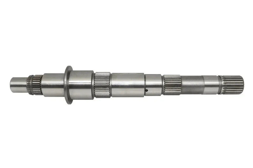 Metal gear shaft for tractor parts, featuring precision-cut teeth and durable construction