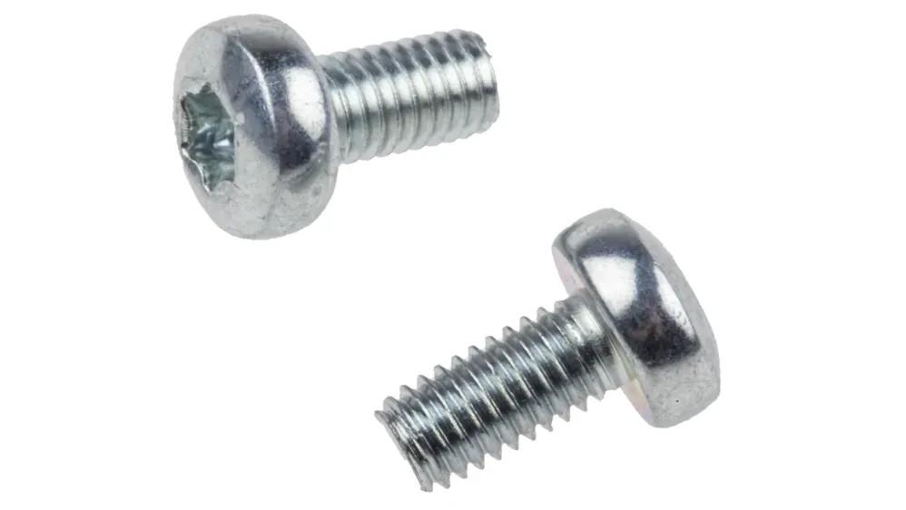RS PRO 100x Torx Pan Steel Machine Screw 12 mm M6 hex screw 304 Stainless